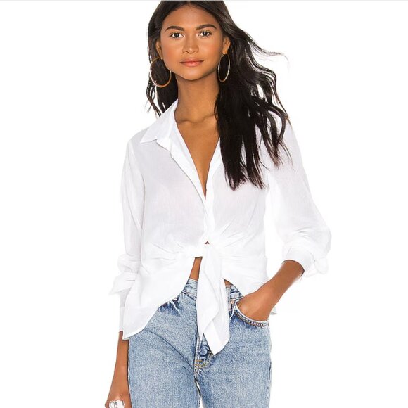 ALL SAINTS Sirena Shirt, Chalk White, Size Small - Picture 1 of 6